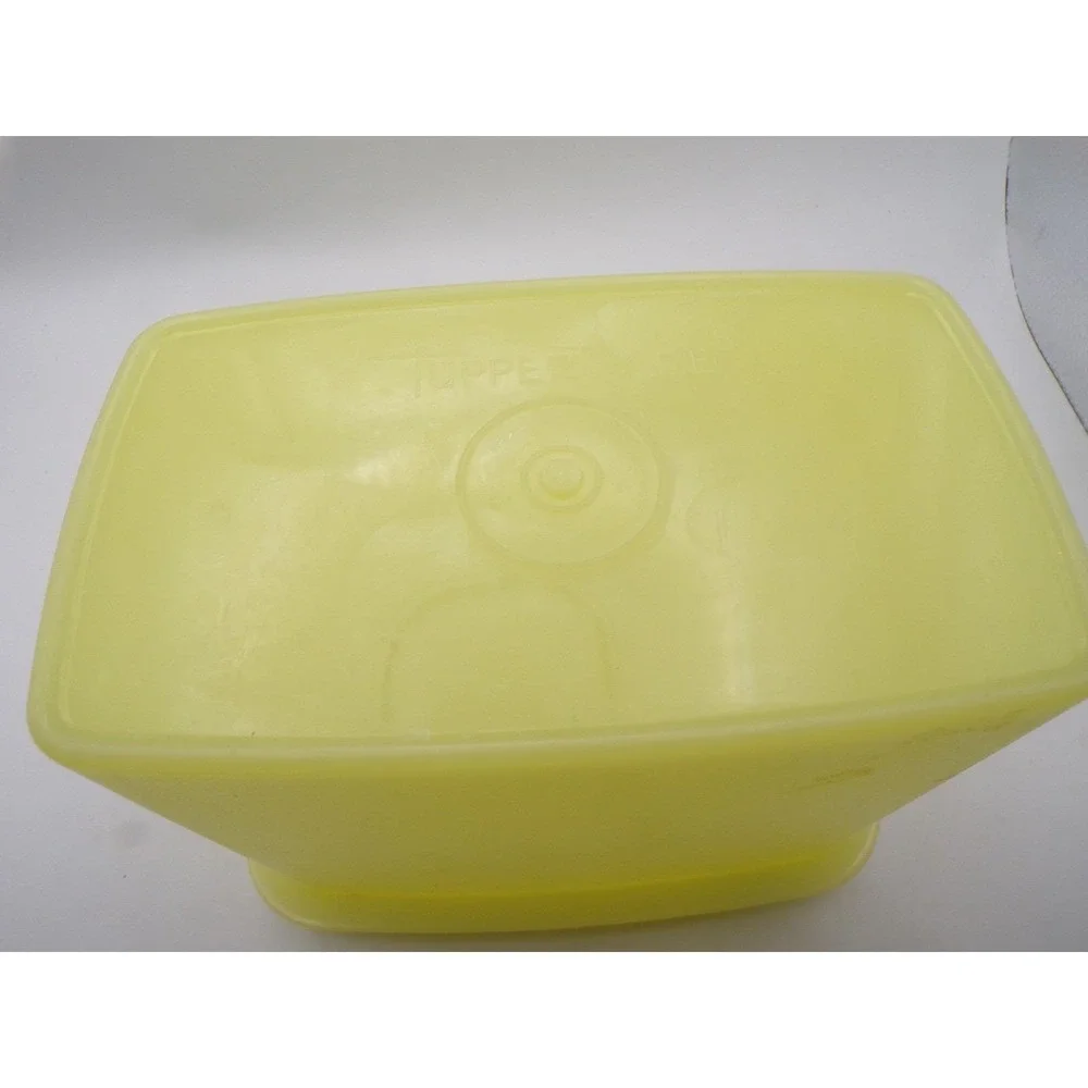 Vintage Tupperware Servalier Rectangle 1204 Yellow Storage Container NO Lid‎